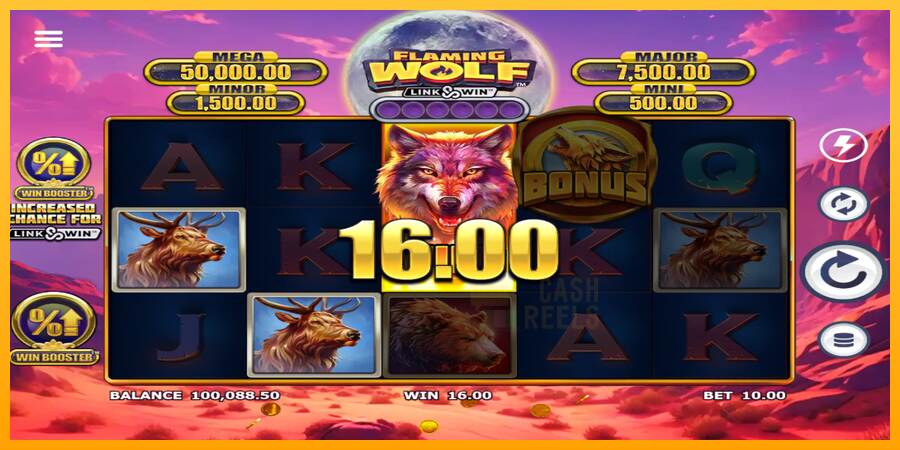 Flaming Wolf Link & Win macchina da gioco per soldi, immagine 3