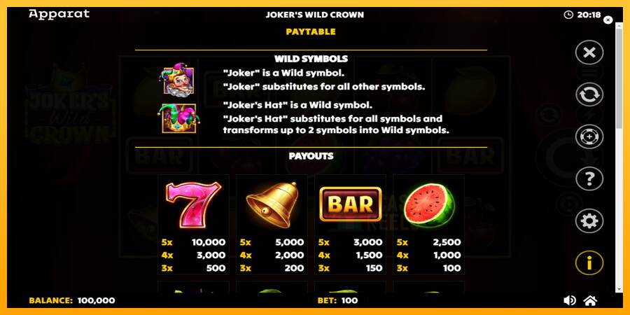 Jokers Wild Crown Diamond Treasures macchina da gioco per soldi, immagine 5