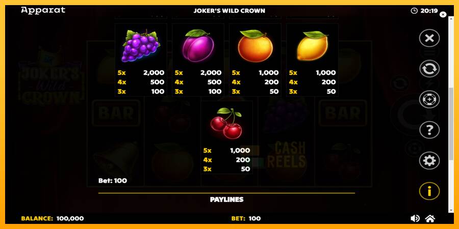 Jokers Wild Crown Diamond Treasures macchina da gioco per soldi, immagine 6