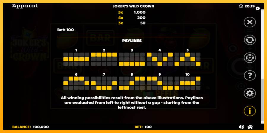 Jokers Wild Crown Diamond Treasures macchina da gioco per soldi, immagine 7