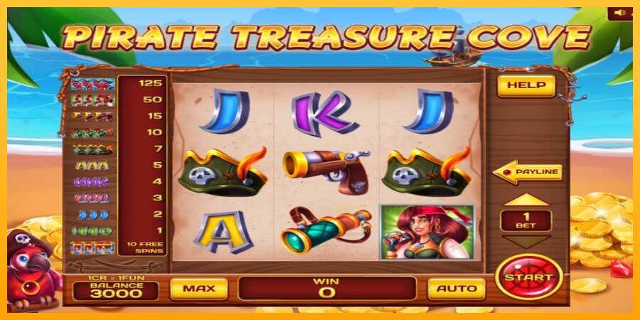 Pirate Treasure Cove Pull Tabs macchina da gioco per soldi, immagine 1