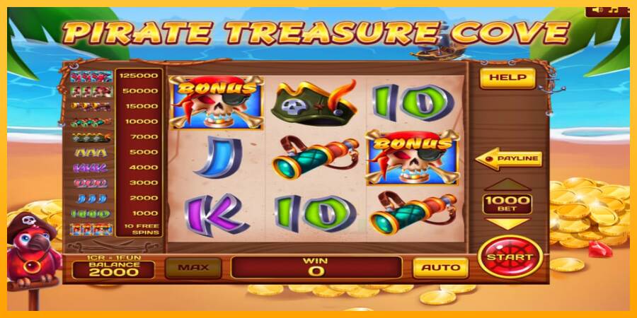 Pirate Treasure Cove Pull Tabs macchina da gioco per soldi, immagine 2