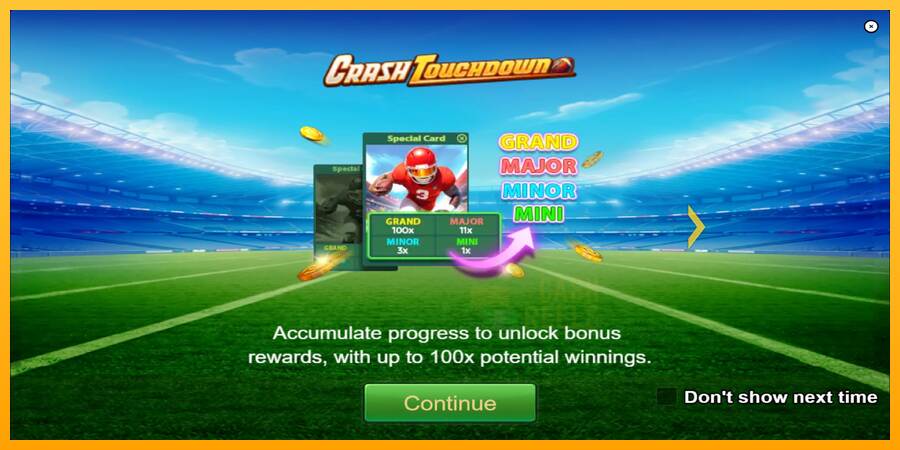 Crash Touchdown macchina da gioco per soldi, immagine 1