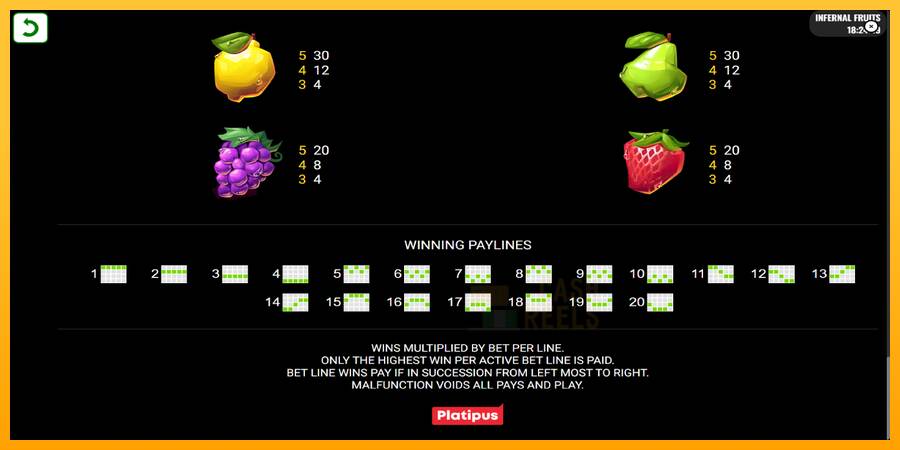 Infernal Fruits macchina da gioco per soldi, immagine 7