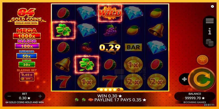 64 Gold Coins Hold and Win macchina da gioco per soldi, immagine 2