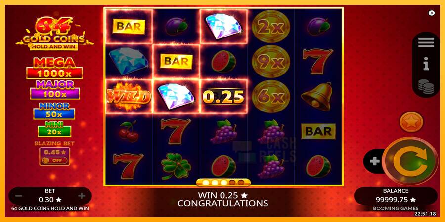 64 Gold Coins Hold and Win macchina da gioco per soldi, immagine 3