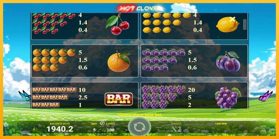 Hot Clover macchina da gioco per soldi, immagine 4