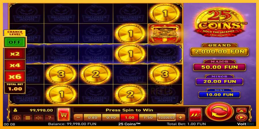 25 Coins Halloween Jackpots macchina da gioco per soldi, immagine 2