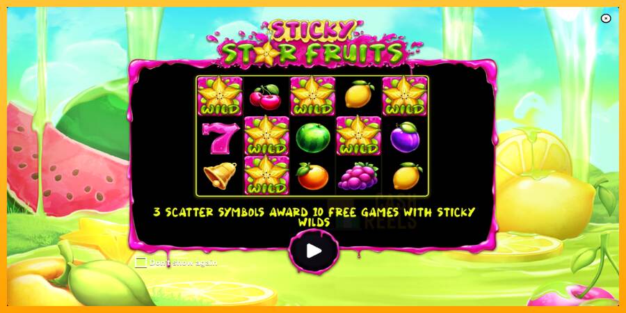 Sticky Star Fruits macchina da gioco per soldi, immagine 1