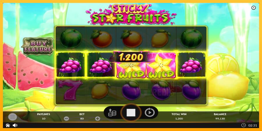 Sticky Star Fruits macchina da gioco per soldi, immagine 4