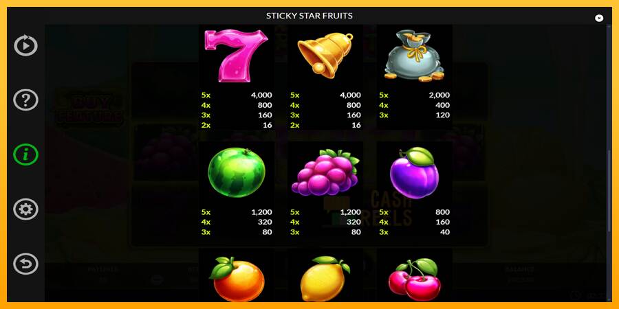 Sticky Star Fruits macchina da gioco per soldi, immagine 6