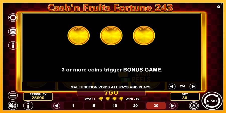 Cashn Fruits Fortune 243 macchina da gioco per soldi, immagine 7