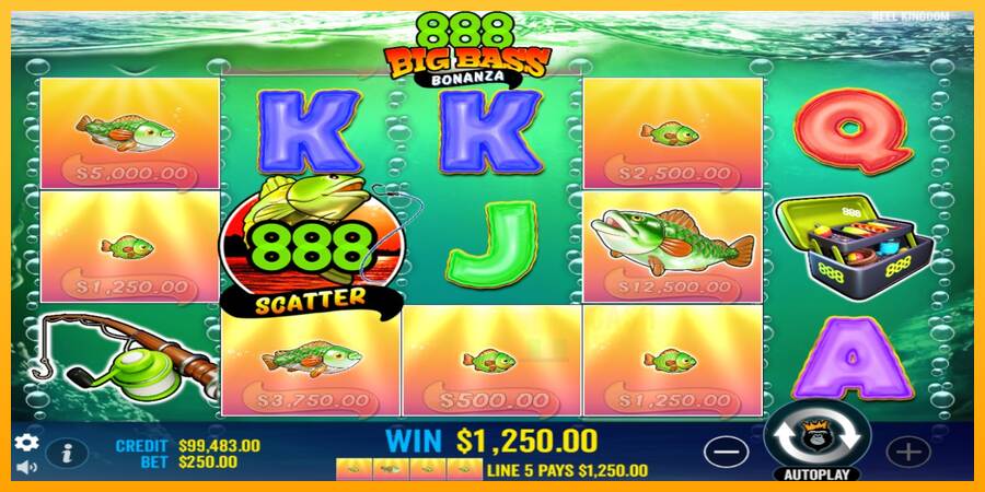 888 Big Bass Bonanza macchina da gioco per soldi, immagine 3