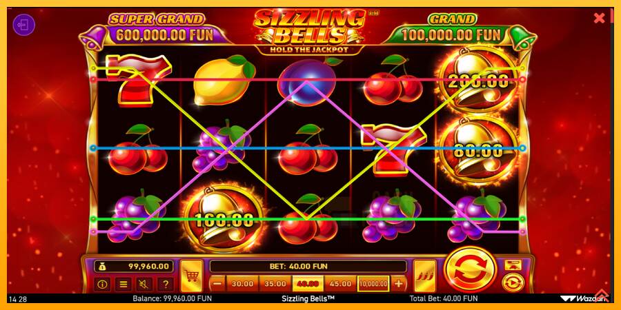 Sizzling Bells macchina da gioco per soldi, immagine 3