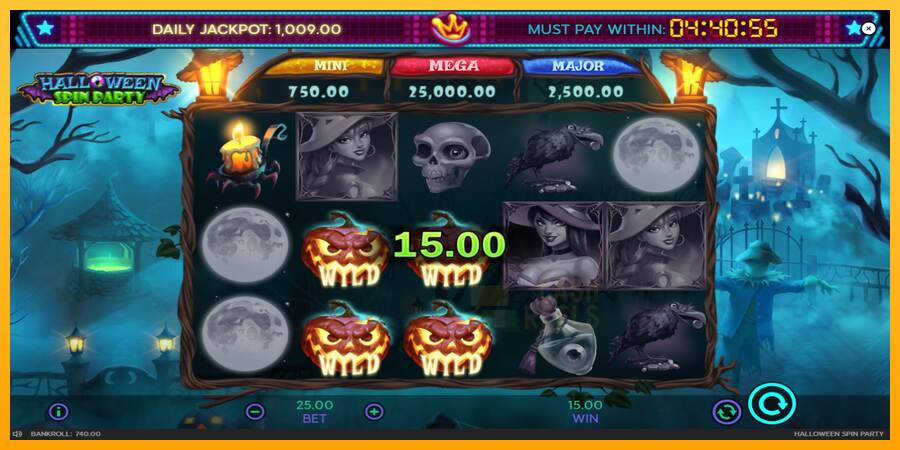 Halloween Spin Party macchina da gioco per soldi, immagine 5