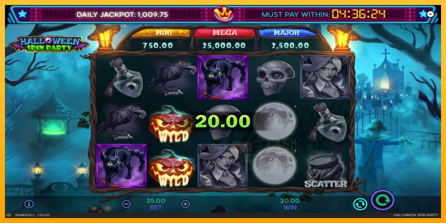 Halloween Spin Party macchina da gioco per soldi, immagine 6