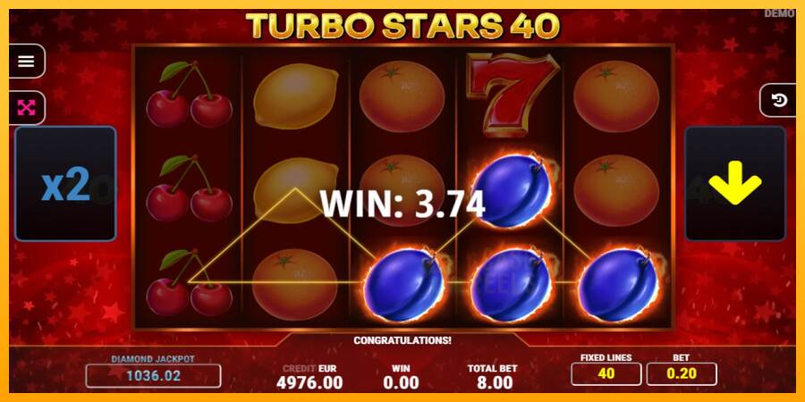 Turbo Stars 40 macchina da gioco per soldi, immagine 3