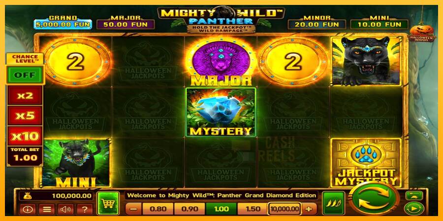 Mighty Wild: Panther Grand Diamond Edition Halloween Jackpots macchina da gioco per soldi, immagine 1