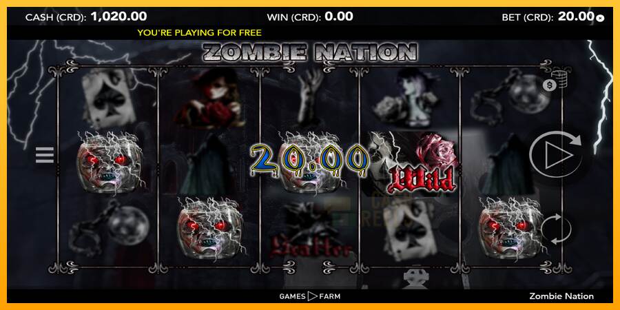 Zombie Nation macchina da gioco per soldi, immagine 3