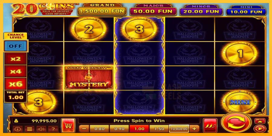 20 Coins Halloween Jackpots macchina da gioco per soldi, immagine 2