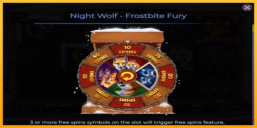 Night Wolf - Frostbite Fury macchina da gioco per soldi, immagine 4