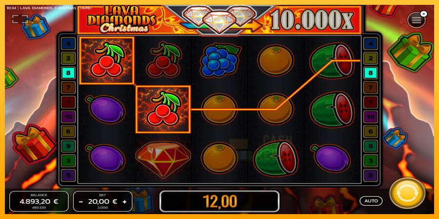 Lava Diamonds Christmas macchina da gioco per soldi, immagine 3