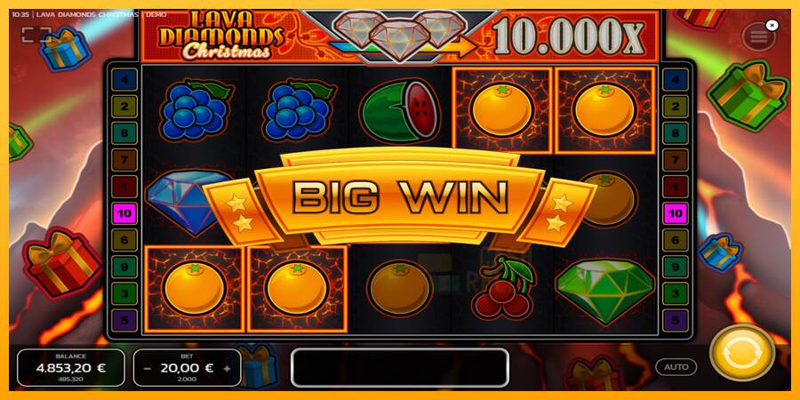 Lava Diamonds Christmas macchina da gioco per soldi, immagine 4