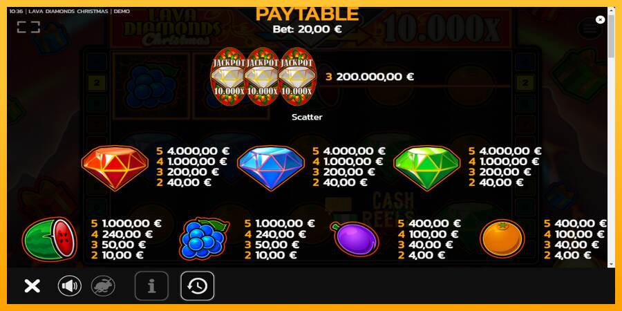 Lava Diamonds Christmas macchina da gioco per soldi, immagine 5