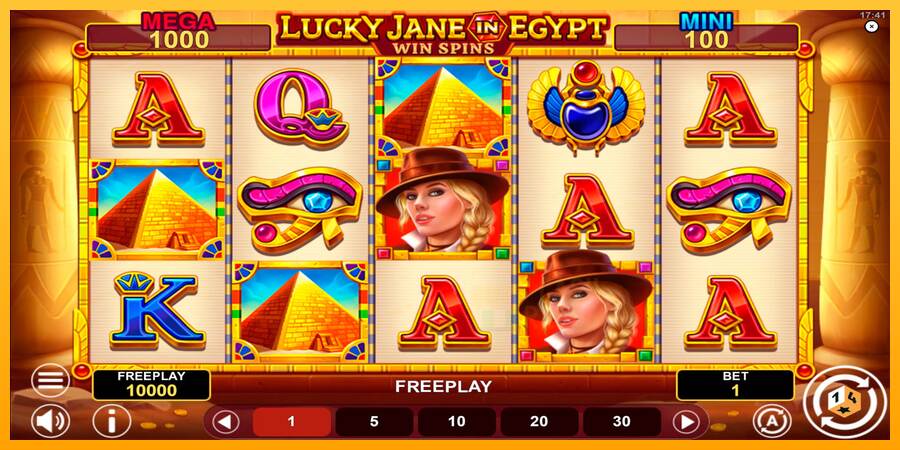 Lucky Jane in Egypt Win Spins macchina da gioco per soldi, immagine 1