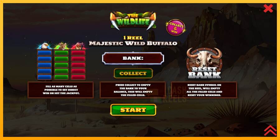 1 Reel Majestic Wild Buffalo macchina da gioco per soldi, immagine 1