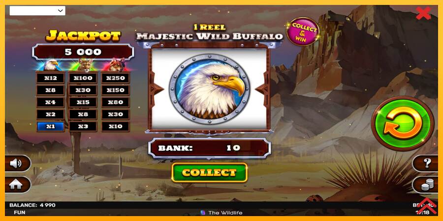 1 Reel Majestic Wild Buffalo macchina da gioco per soldi, immagine 3