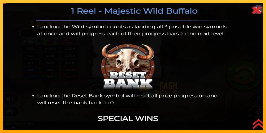 1 Reel Majestic Wild Buffalo macchina da gioco per soldi, immagine 7