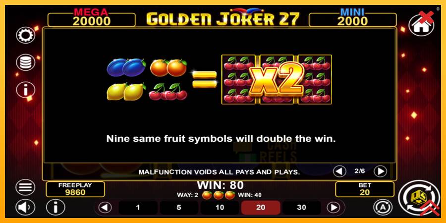 Golden Joker 27 Hold & Win macchina da gioco per soldi, immagine 6