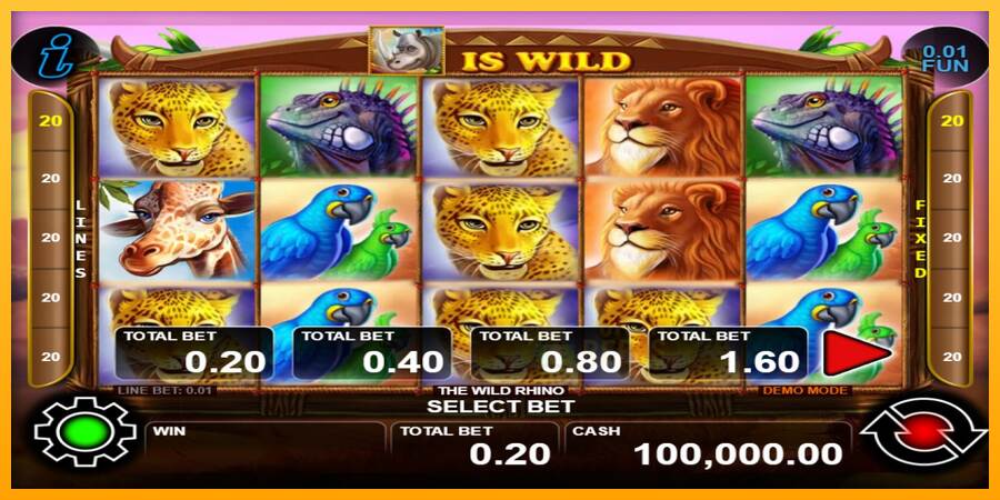 The Wild Rhino macchina da gioco per soldi, immagine 1