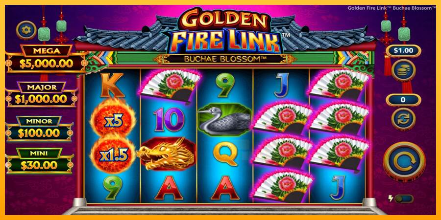 Golden Fire Link Buchae Blossom macchina da gioco per soldi, immagine 2