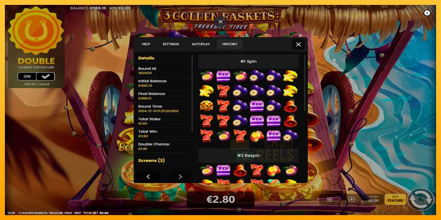 3 Golden Baskets: Treasure Tides macchina da gioco per soldi, immagine 5