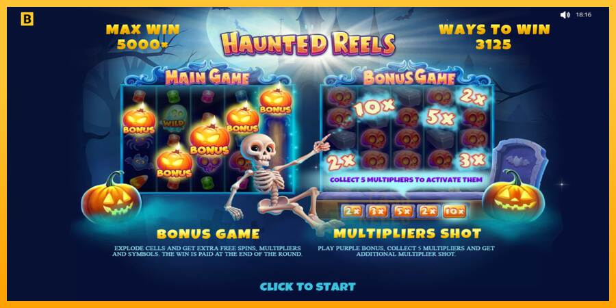 Haunted Reels macchina da gioco per soldi, immagine 1