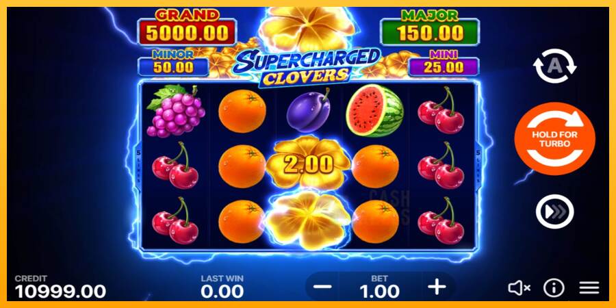 Supercharged Clovers: Hold and Win macchina da gioco per soldi, immagine 1