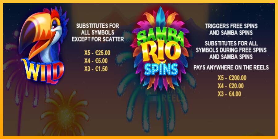 Samba Rio Spins macchina da gioco per soldi, immagine 4