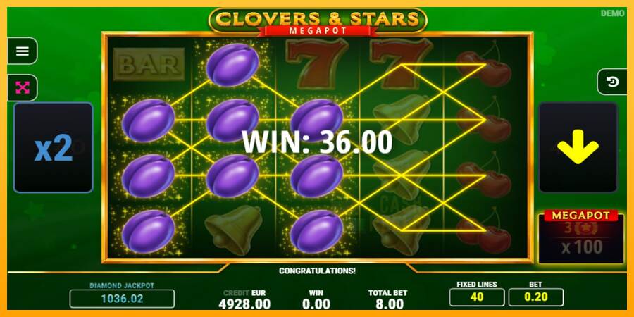 Clovers & Stars macchina da gioco per soldi, immagine 3