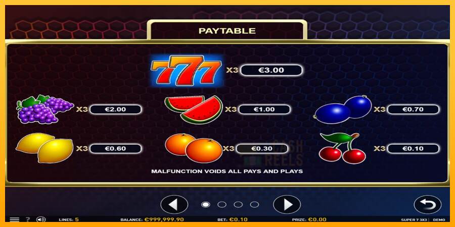 Super 7 3x3 macchina da gioco per soldi, immagine 4