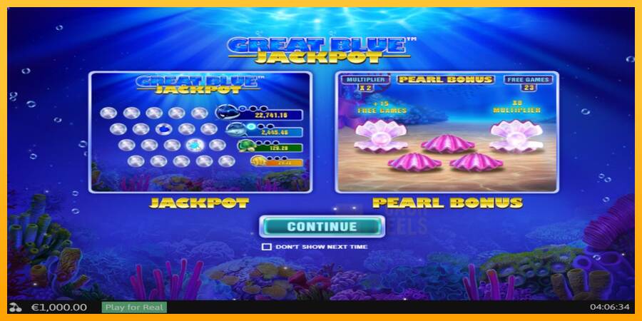 Great Blue Jackpot macchina da gioco per soldi, immagine 1