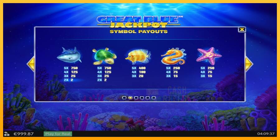 Great Blue Jackpot macchina da gioco per soldi, immagine 5