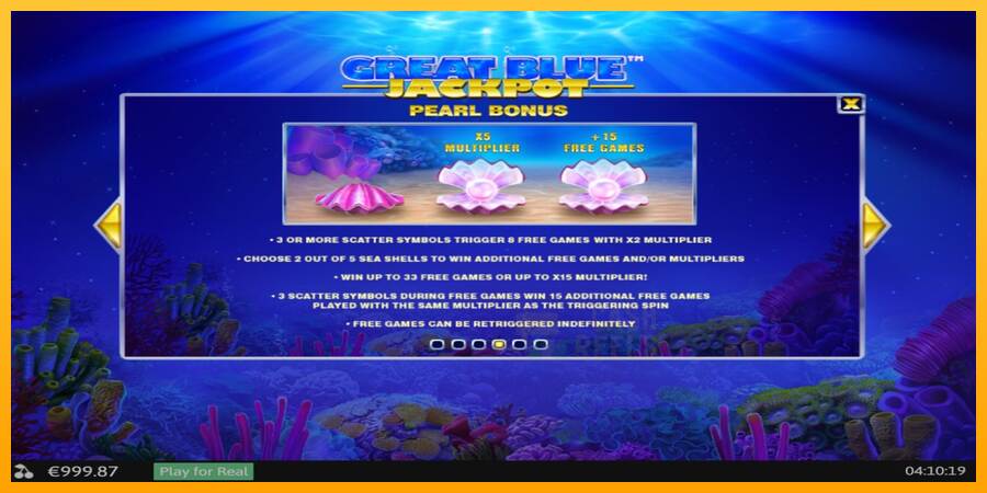 Great Blue Jackpot macchina da gioco per soldi, immagine 6