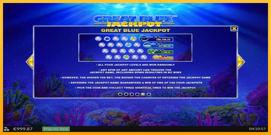 Great Blue Jackpot macchina da gioco per soldi, immagine 7