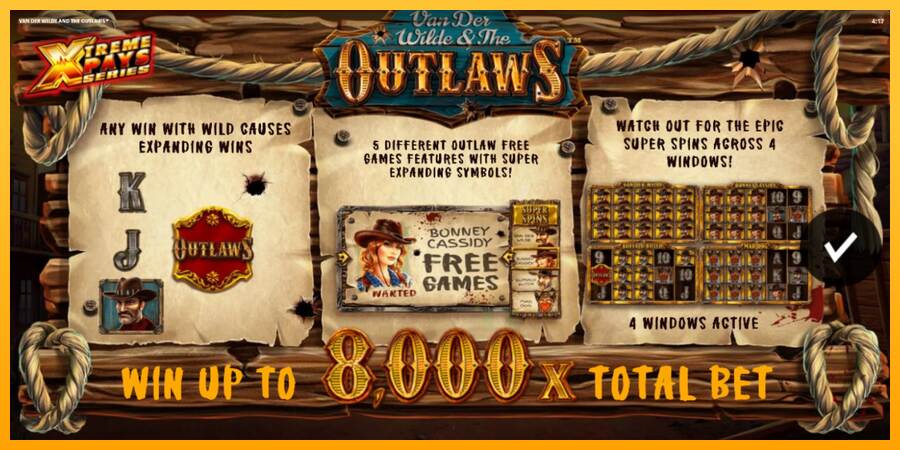 Van der Wilde and The Outlaws macchina da gioco per soldi, immagine 1