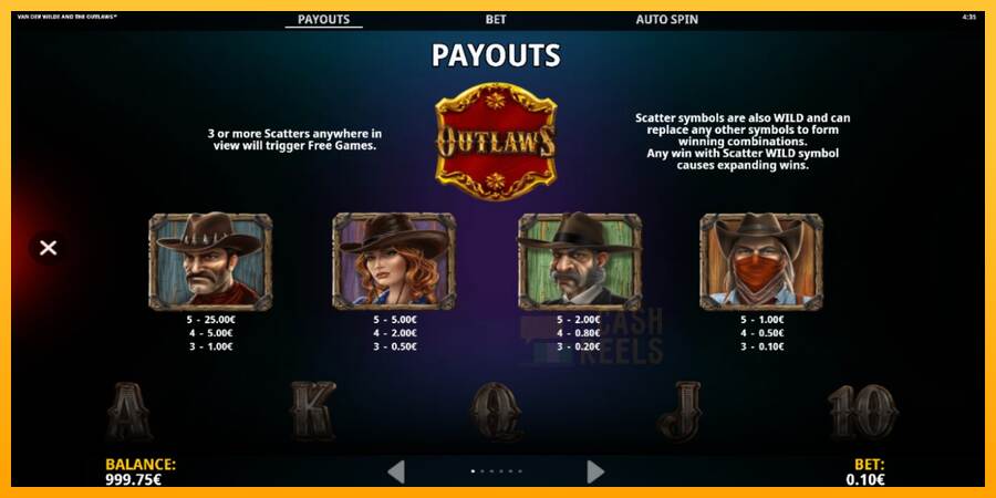 Van der Wilde and The Outlaws macchina da gioco per soldi, immagine 4